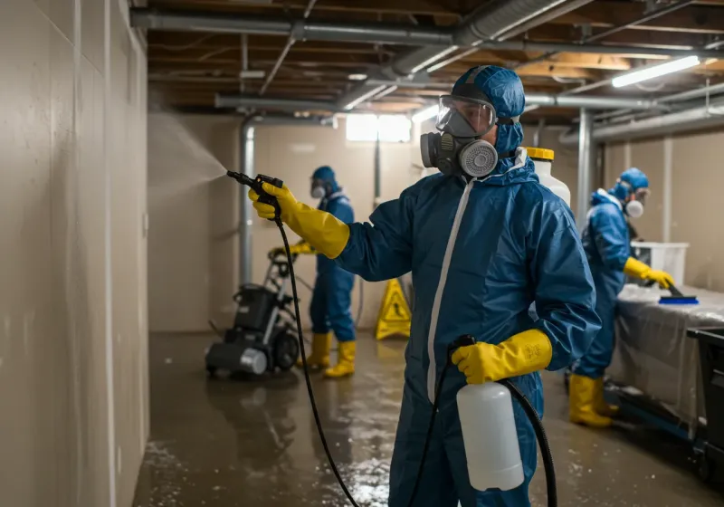 Basement Sanitization and Antimicrobial Treatment process in Saint Louis, MI